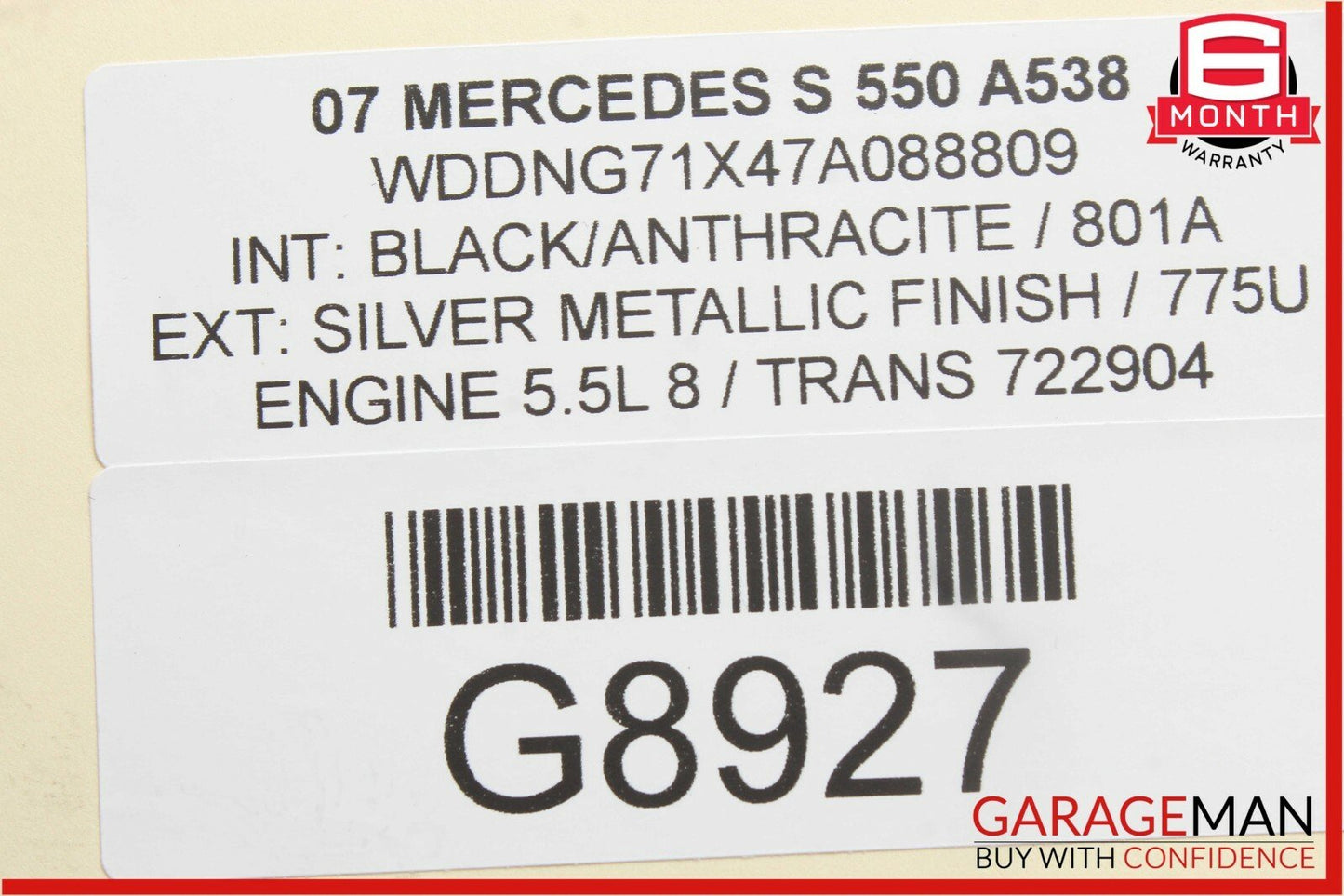 07-09 Mercedes S550 CL550 Rear Trunk SAM Fuse Relay Box Module Assembly