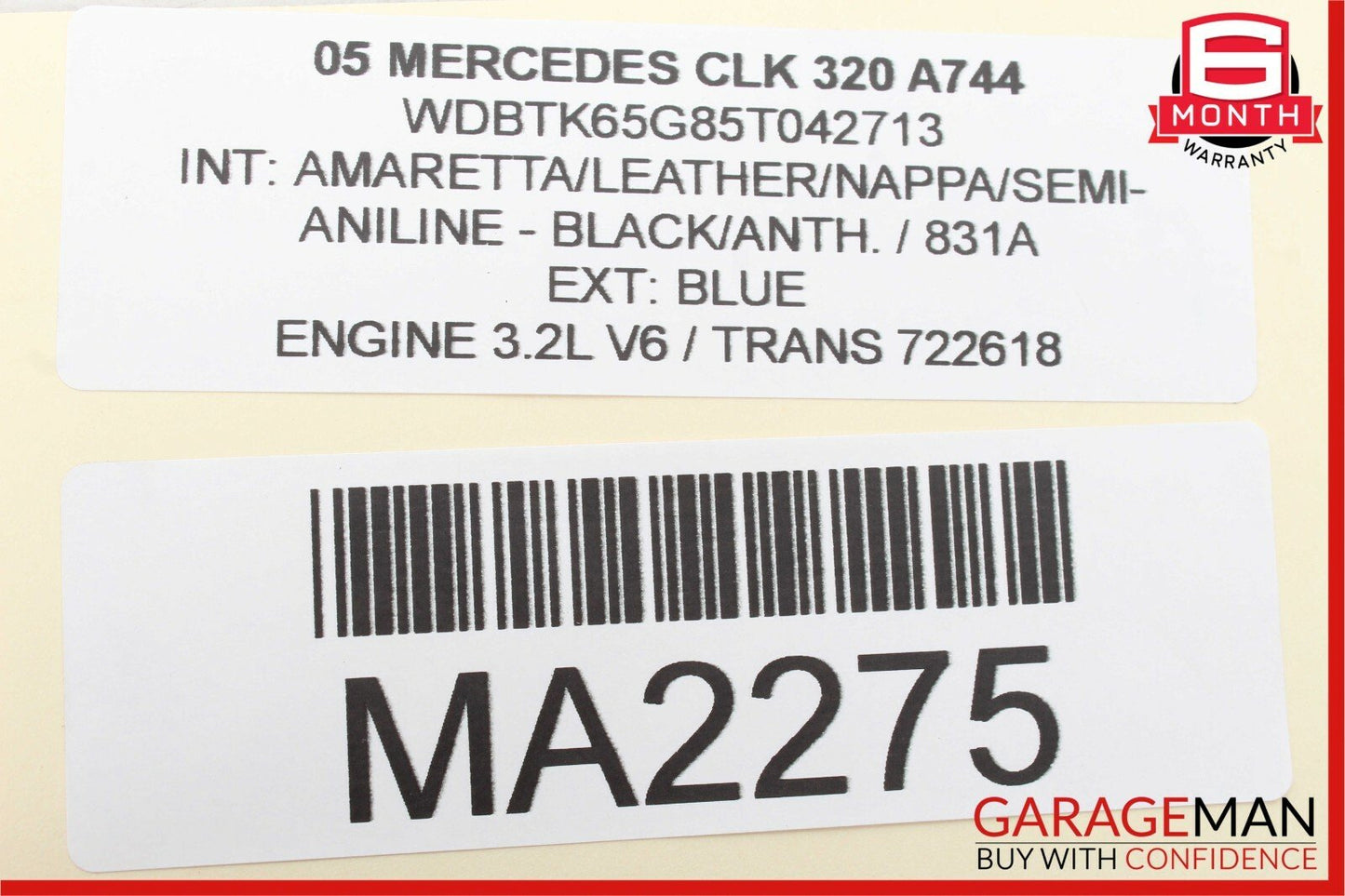 03-09 Mercedes W209 CLK320 Rear Right & Left Side Suspension Shock Coil Springs