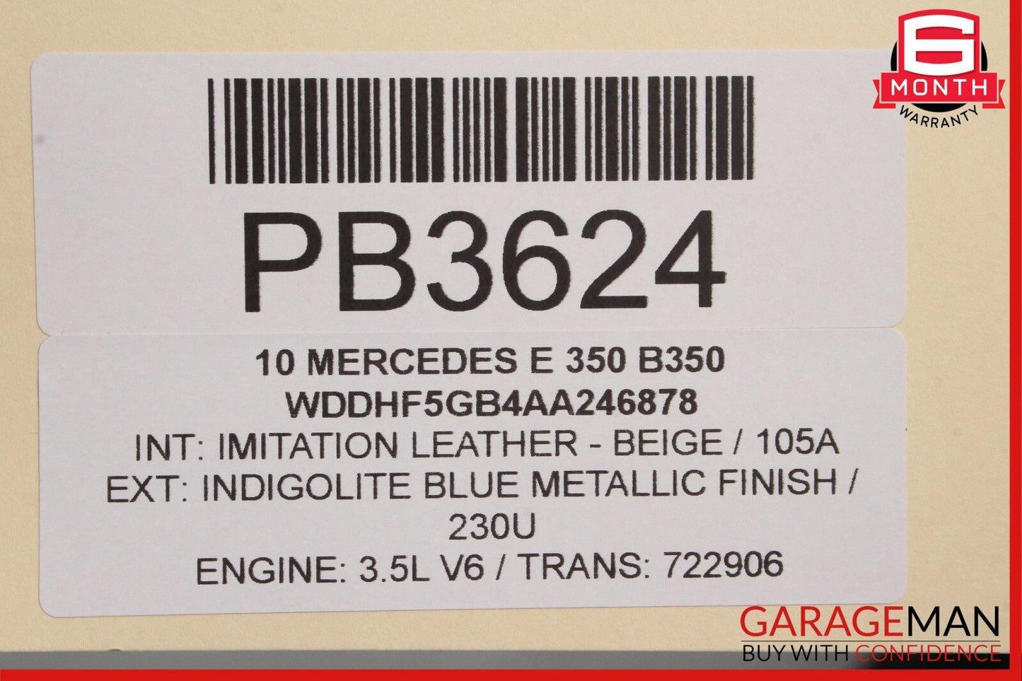10-13 Mercedes W212 E350 Rear Right Passenger Side Interior Door Panel OEM