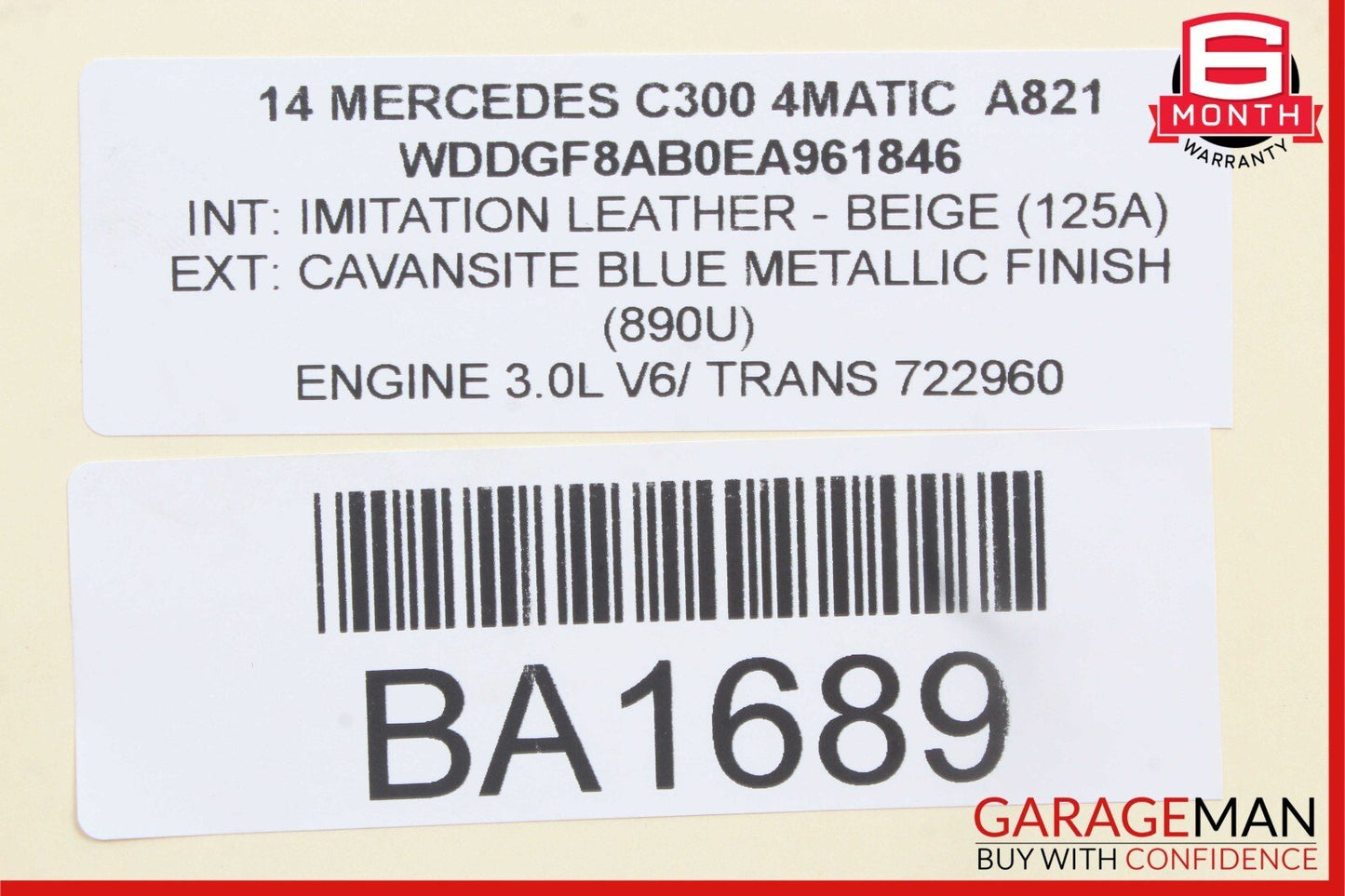 08-14 Mercedes W204 C300 C350 Sedan Front Left Door Window Regulator Motor Unit