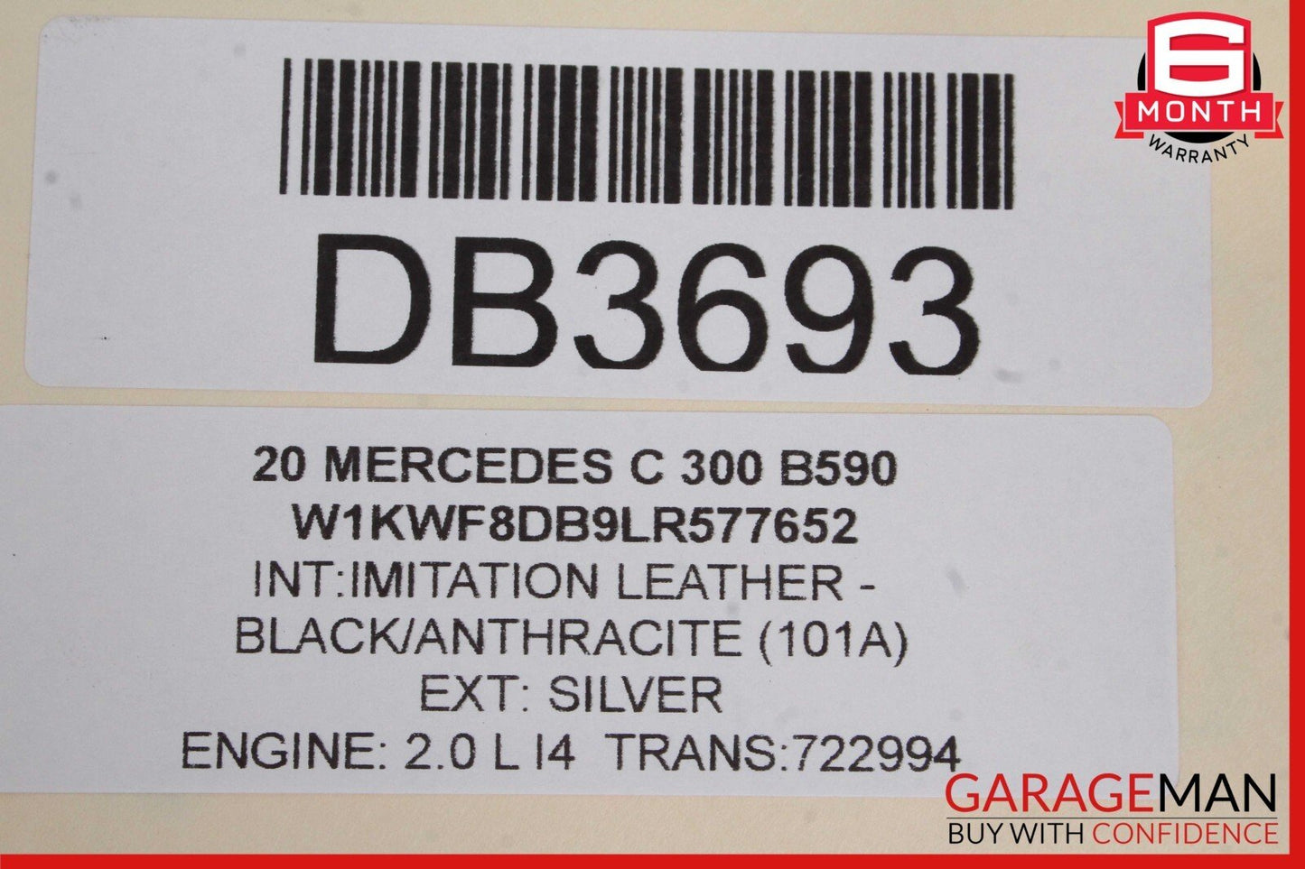 15-20 Mercedes W205 C300 Front Left or Right Side Top Upper Seat Cushion Cover