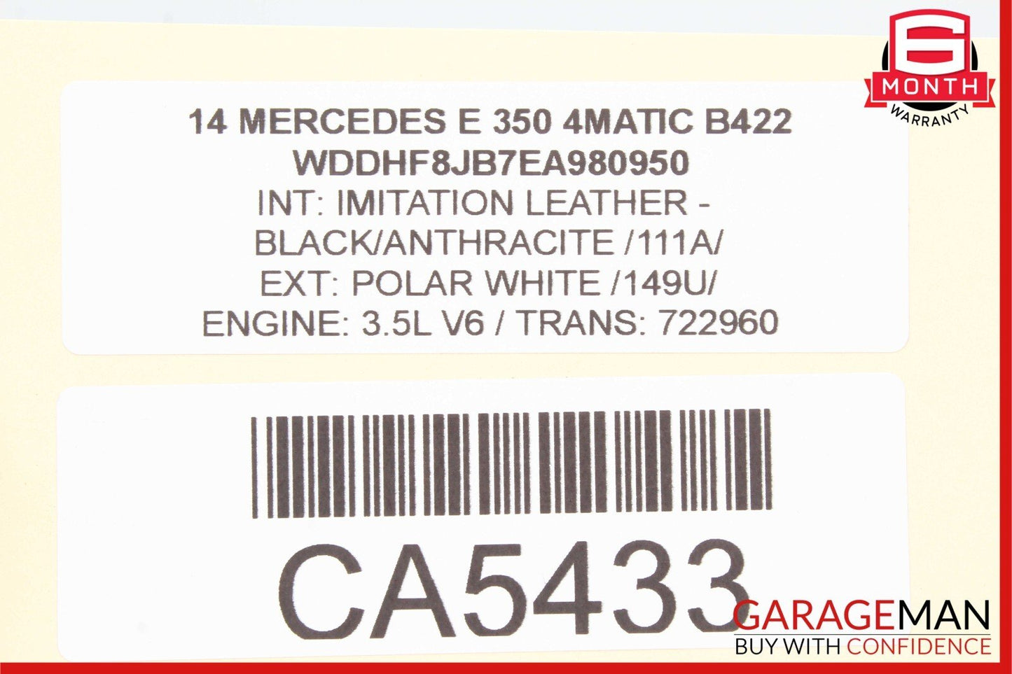 08-16 Mercedes W212 E350 GLK350 Rear Left Door Window Regulator Motor OEM