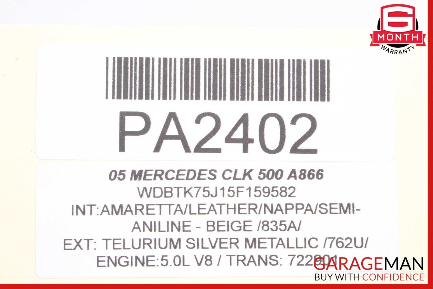 03-09 Mercedes W209 CLK500 Rear Right Passenger Window Switch Control Button