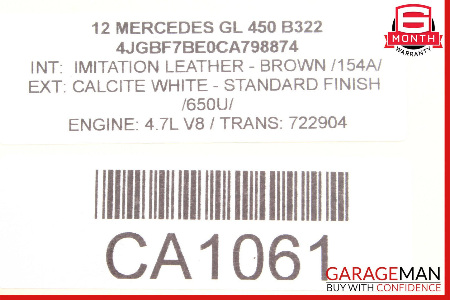06-13 Mercedes X164 GL450 Front Right Exterior Door Handle Keyless Go OEM