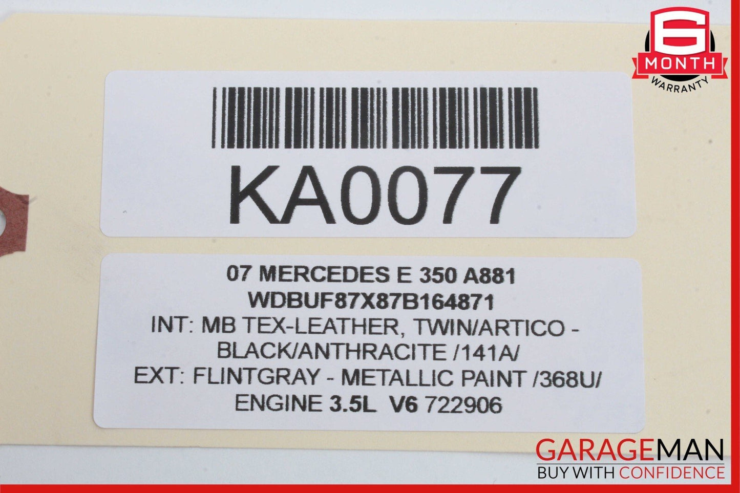 03-09 Mercedes W211 E350 E500 Rear Right Side Window Regulator Motor OEM