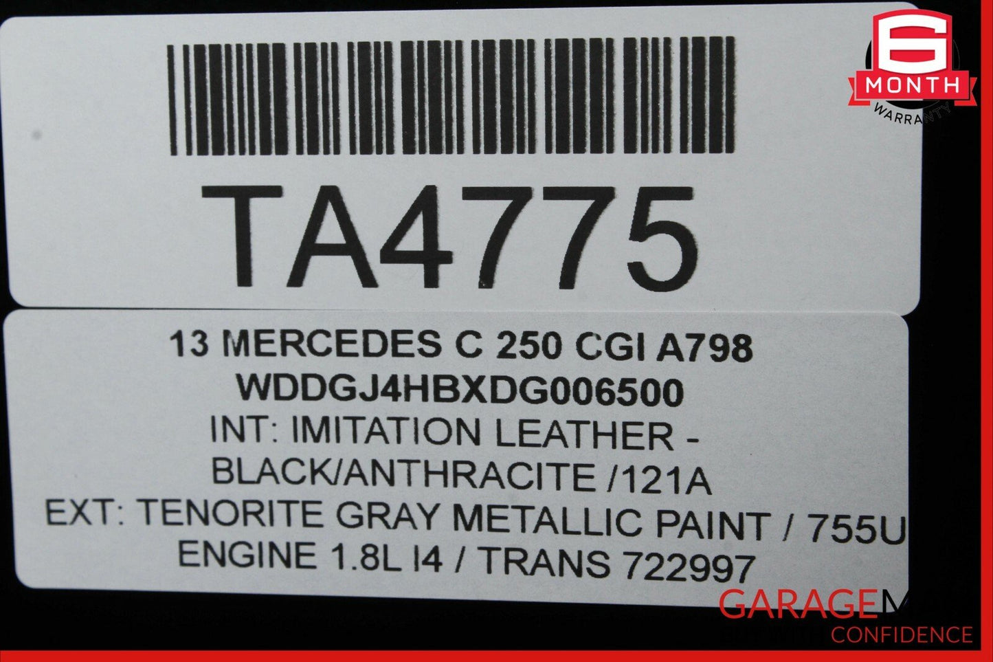 10-17 Mercedes C250 C350 E400 E550 Coupe Center Middle Panoramic Roof Glass