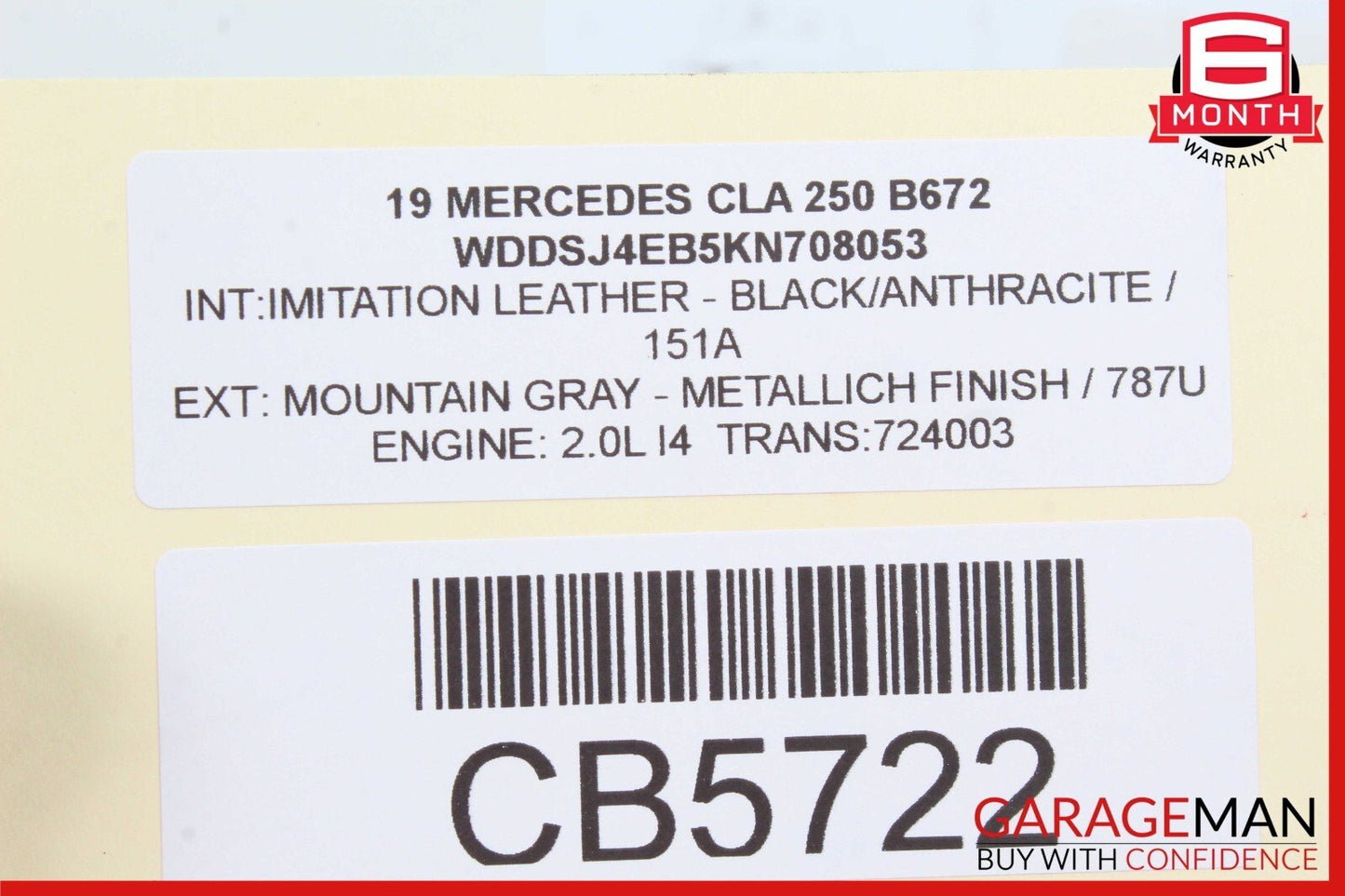 08-19 Mercedes W1117 CLA250 C250 Front Left Driver Side Exterior Door Handle OEM