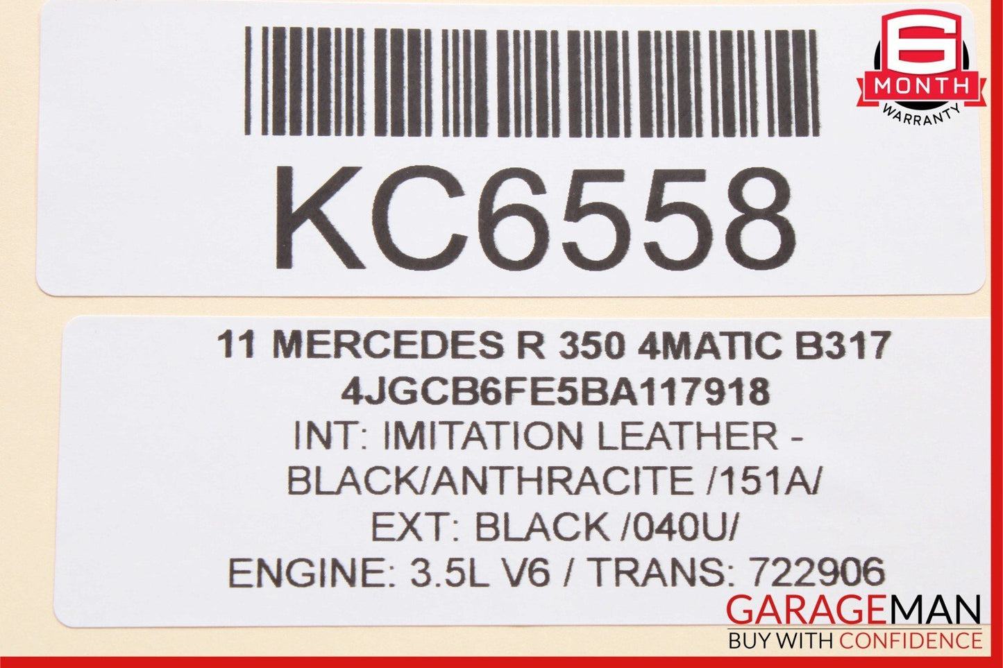 06-13 Mercedes W251 R350 R500 R63 AMG Rear Right Side Quarter Window Motor OEM