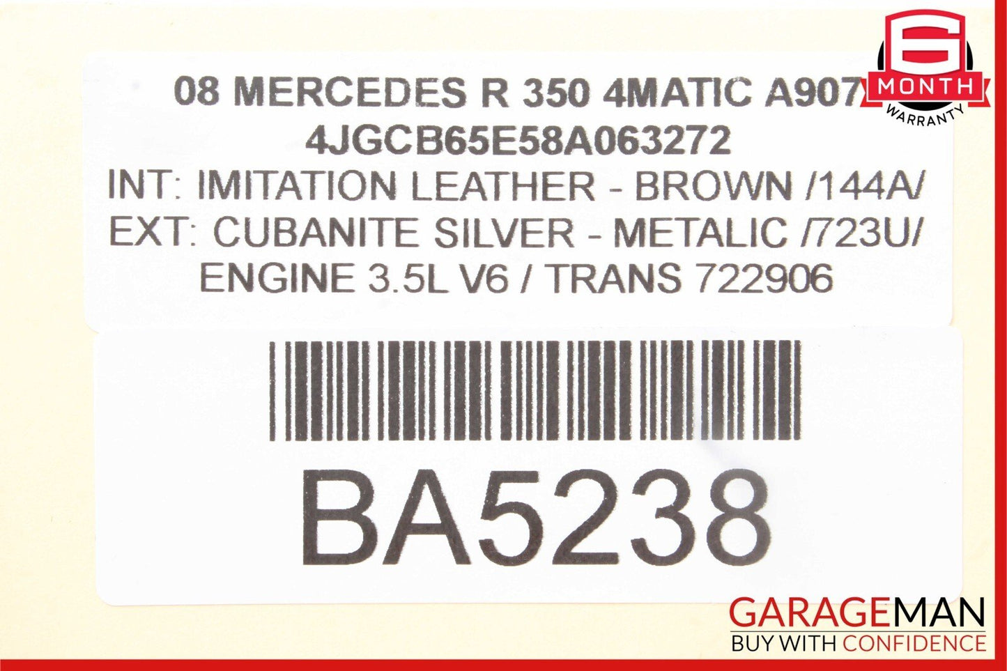 06-13 Mercedes R350 ML550 Front Left Side Exterior Door Handle Cubanite Silver