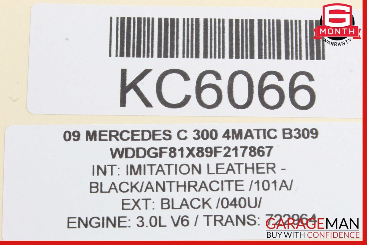 08-14 Mercedes W204 C300 4MATIC Rear Left Driver Side Seat Belt OEM