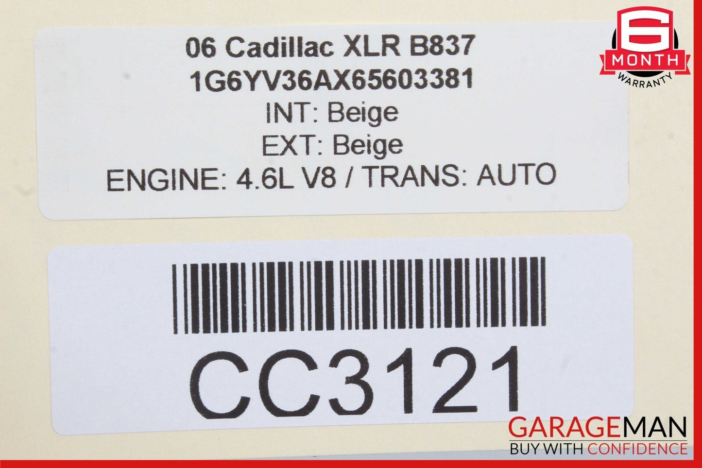 04-09 Cadillac XLR 4.6L V8 Front Engine Sub Frame Subframe Crossmember OEM