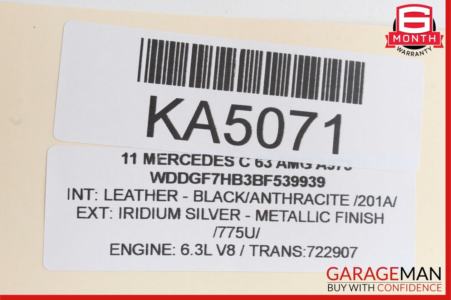 08-14 Mercedes W204 C63 AMG Front Right Side Door Panel Tweeter Speaker Cover