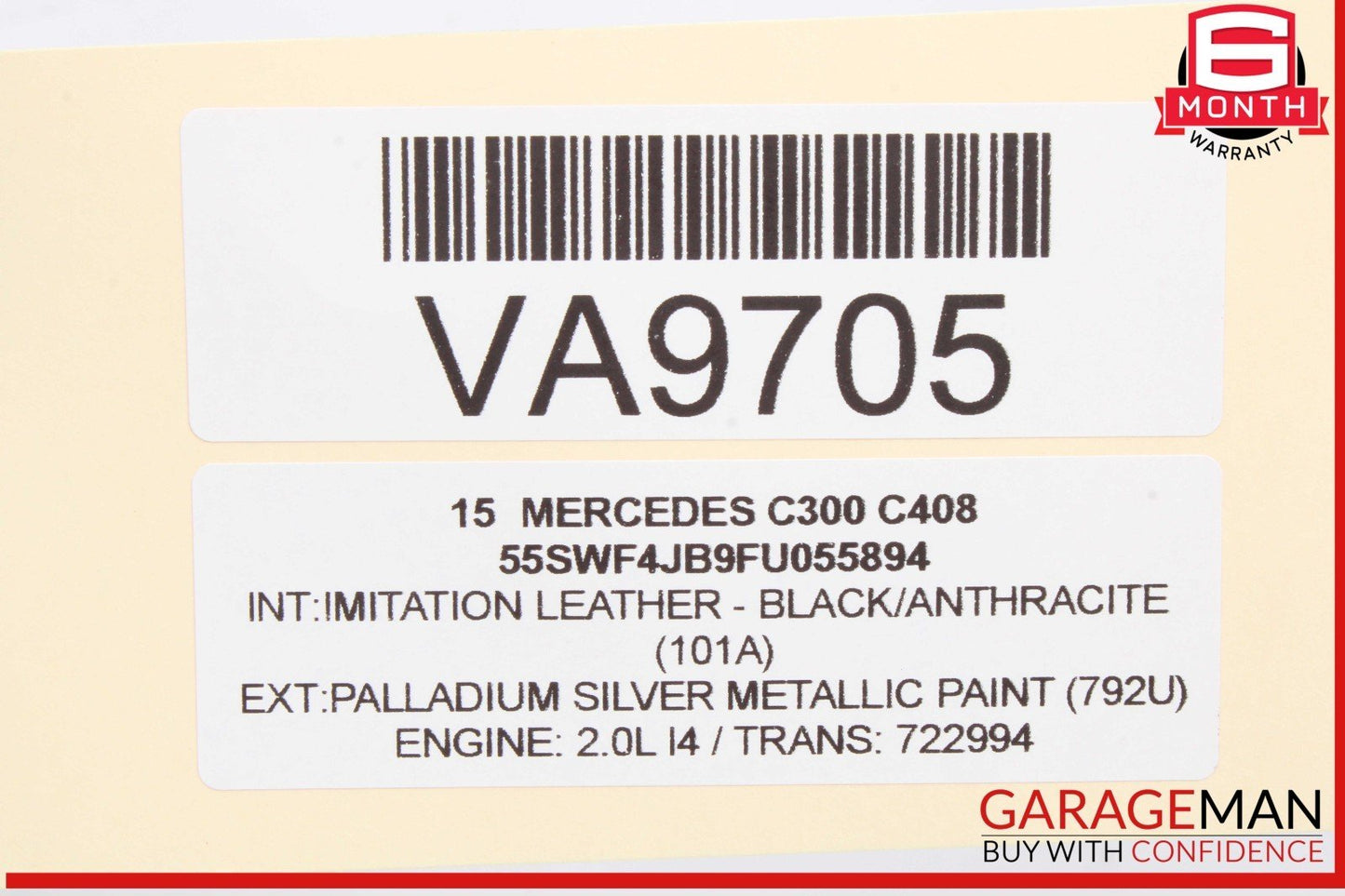15-20 Mercedes W205 C300 C400 Front Right Passenger Side Curved Control Arm OEM