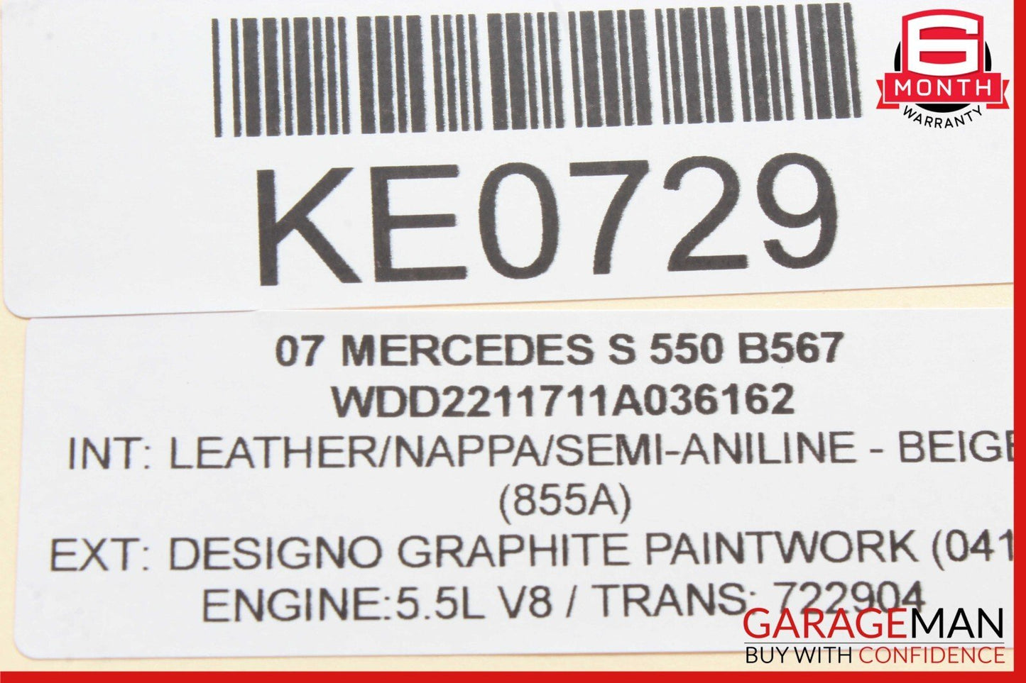 07-14 Mercedes W221 S550 CL550 Rear Left or Right Side Upper Control Arm OEM