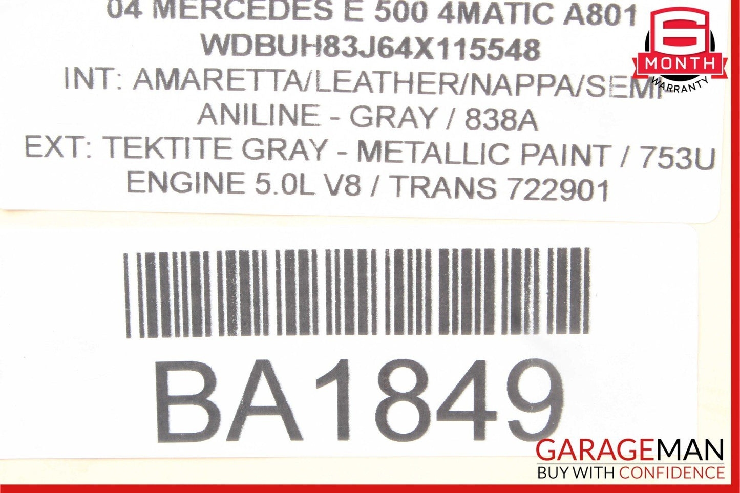 03-11 Mercedes CLS550 SL500 E500 Rear Left / Right Suspension Lower Control Arm