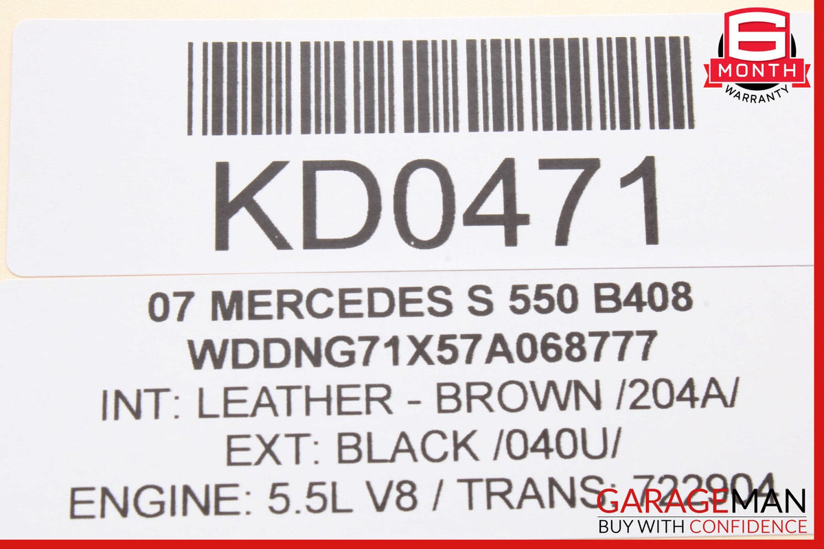 07-13 Mercedes W221 S550 S63 AMG Rear Left Side Exterior Door Handle Black OEM