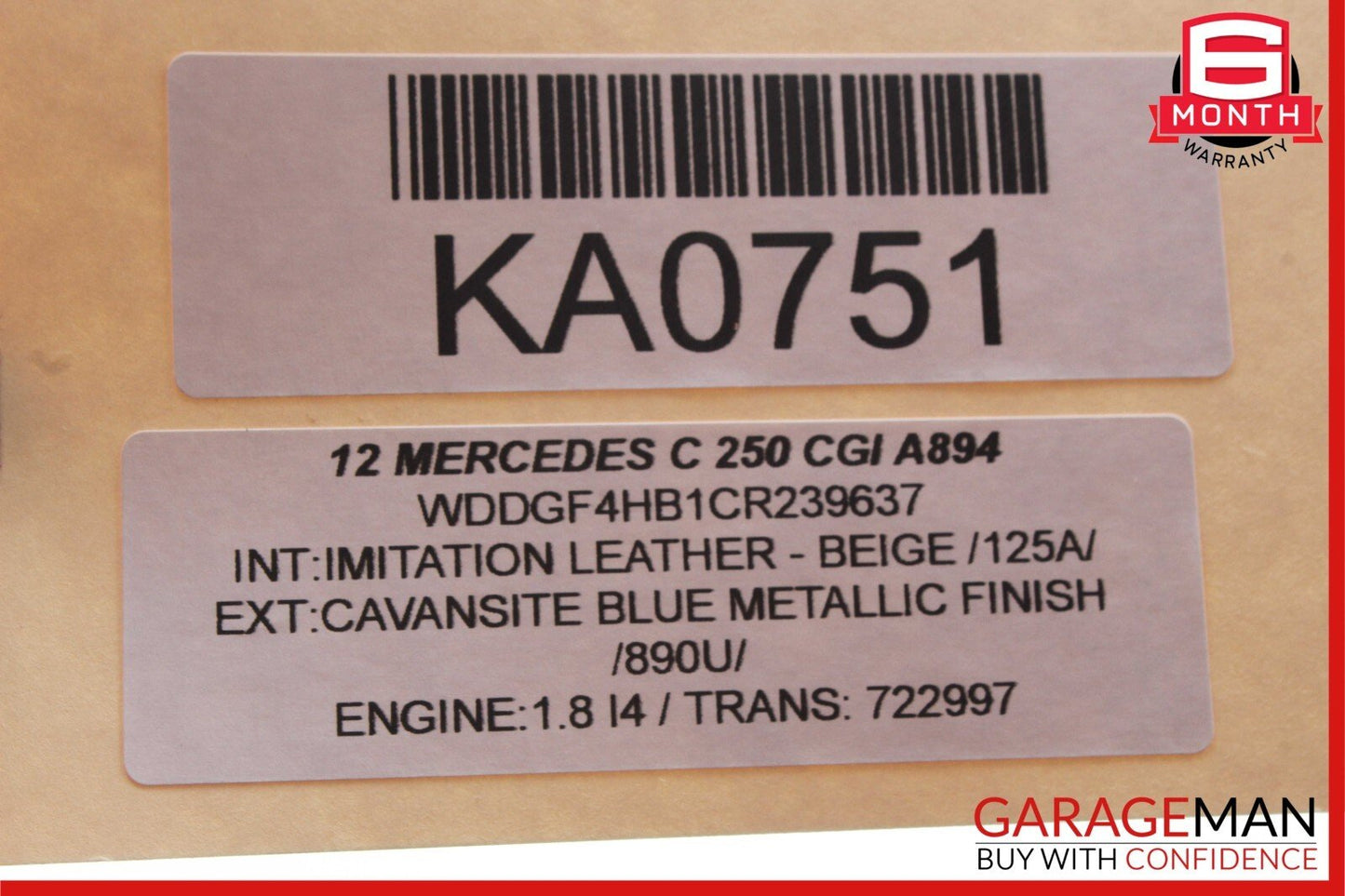 08-14 Mercedes W204 C250 Front Left Side Door Lock Latch Actuator 2048904167
