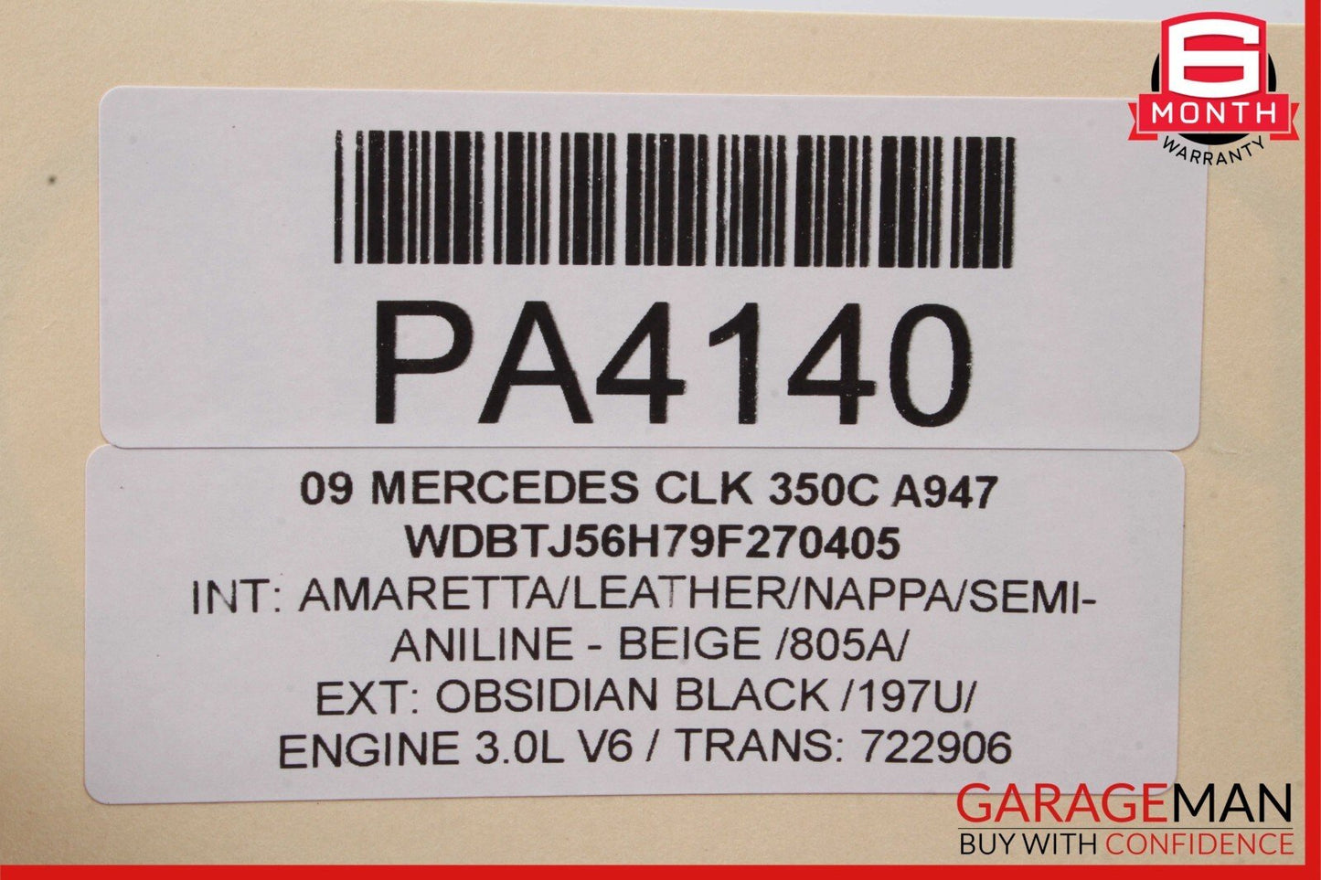03-09 Mercedes W209 CLK350 Coupe Right Rocker Panel Molding Side Skirt Black OEM