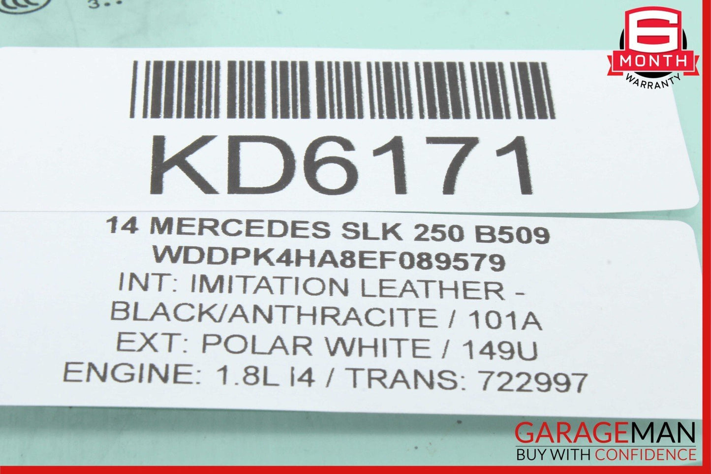 12-20 Mercedes R172 SLK250 SLK350 Rear Left Side Quarter Window Glass OEM