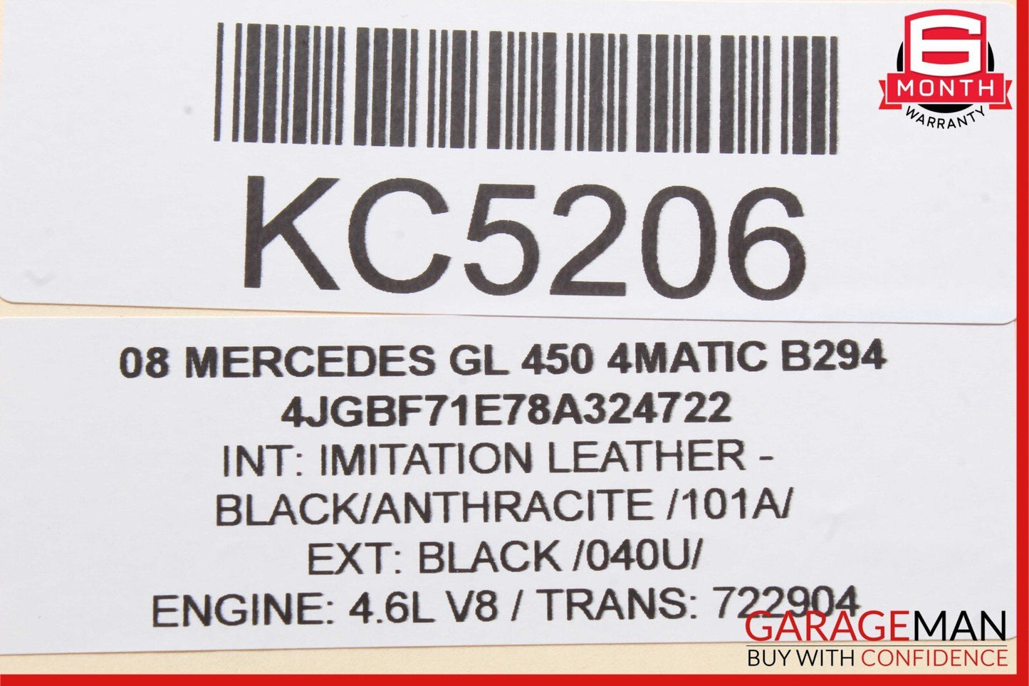 06-12 Mercedes GL450 Rear Left 3rd Row Seatbelt Seat Belt Seatbelt Retractor OEM