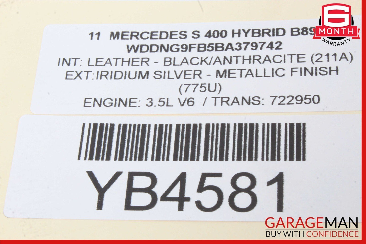 07-13 Mercedes W221 S400 S550 Rear Right Door Lock Latch Actuator Keyless Go OEM