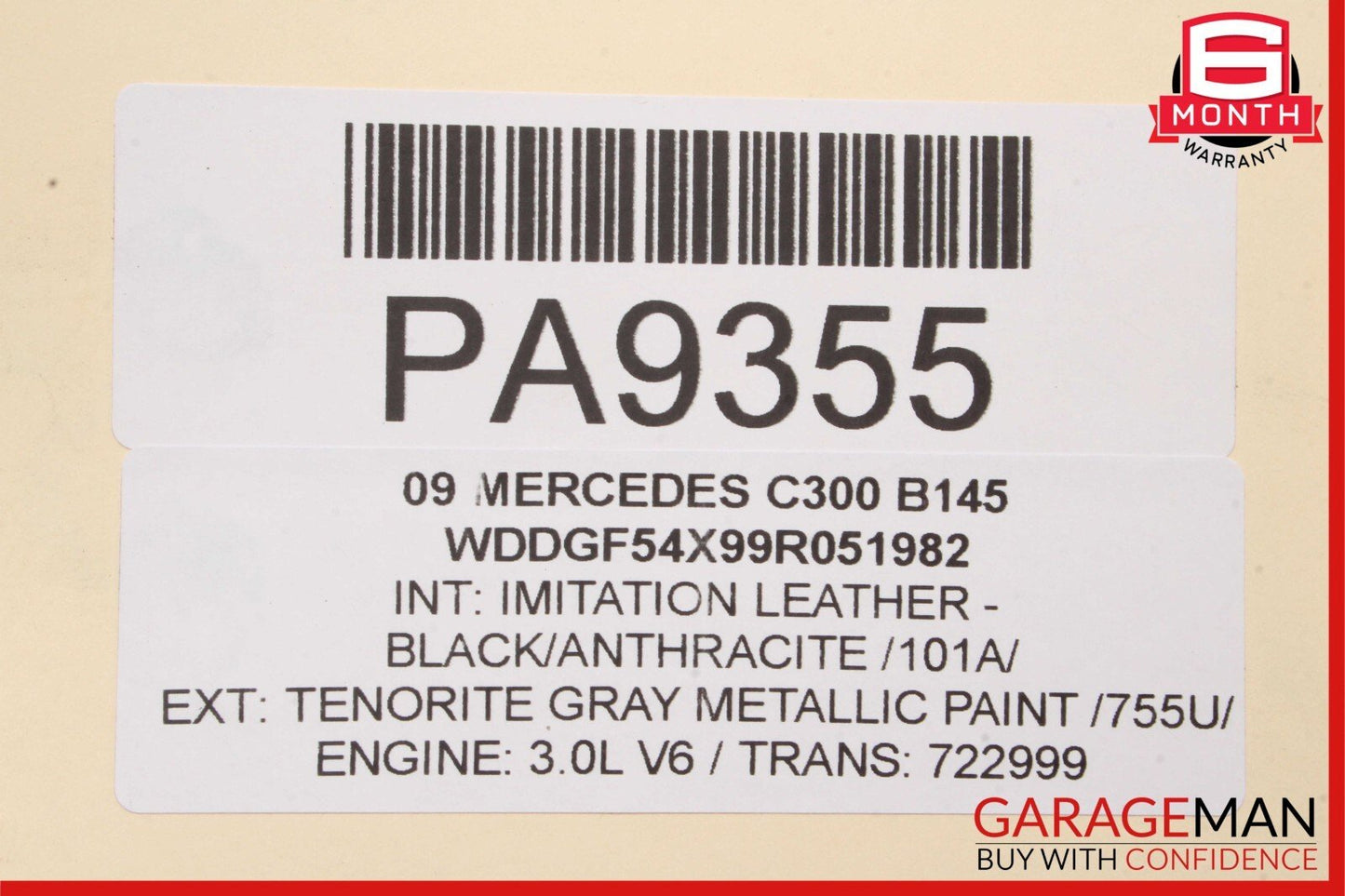 08-11 Mercedes W204 C300 C250 Front Hood Bonnet Lid Cover Panel Tenorite Grey