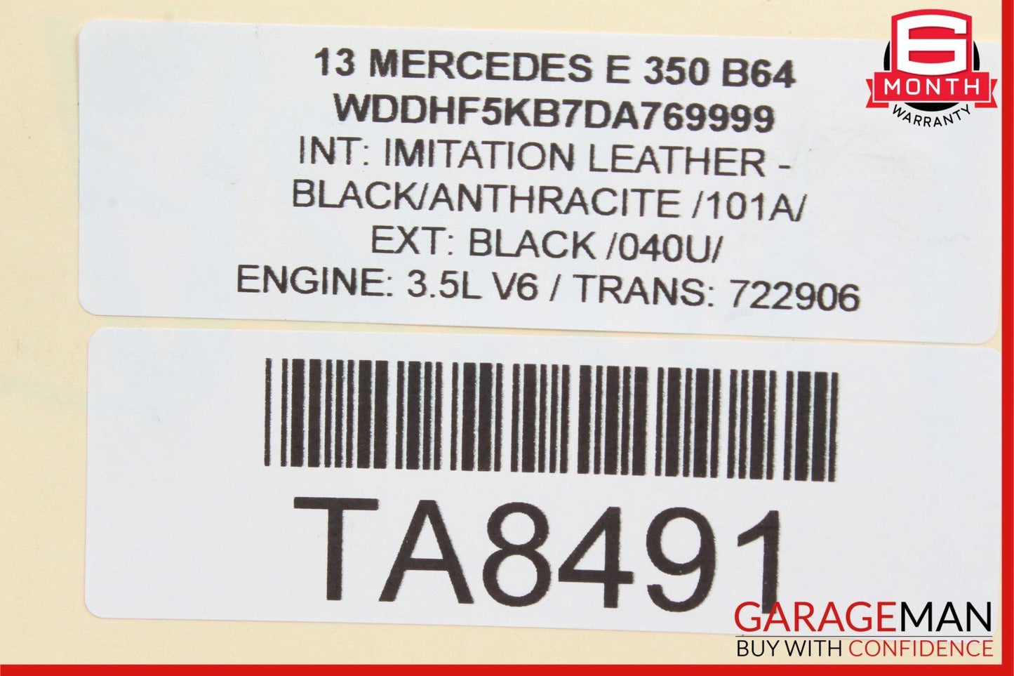 10-16 Mercedes W212 E350 E550 Power Steering Rack and Pinion 2124603400 RWD OEM