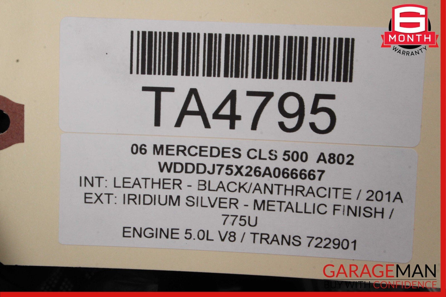 06-11 Mercedes W219 CLS500 CLS550 Rear Left Interior Door Panel Trim OEM