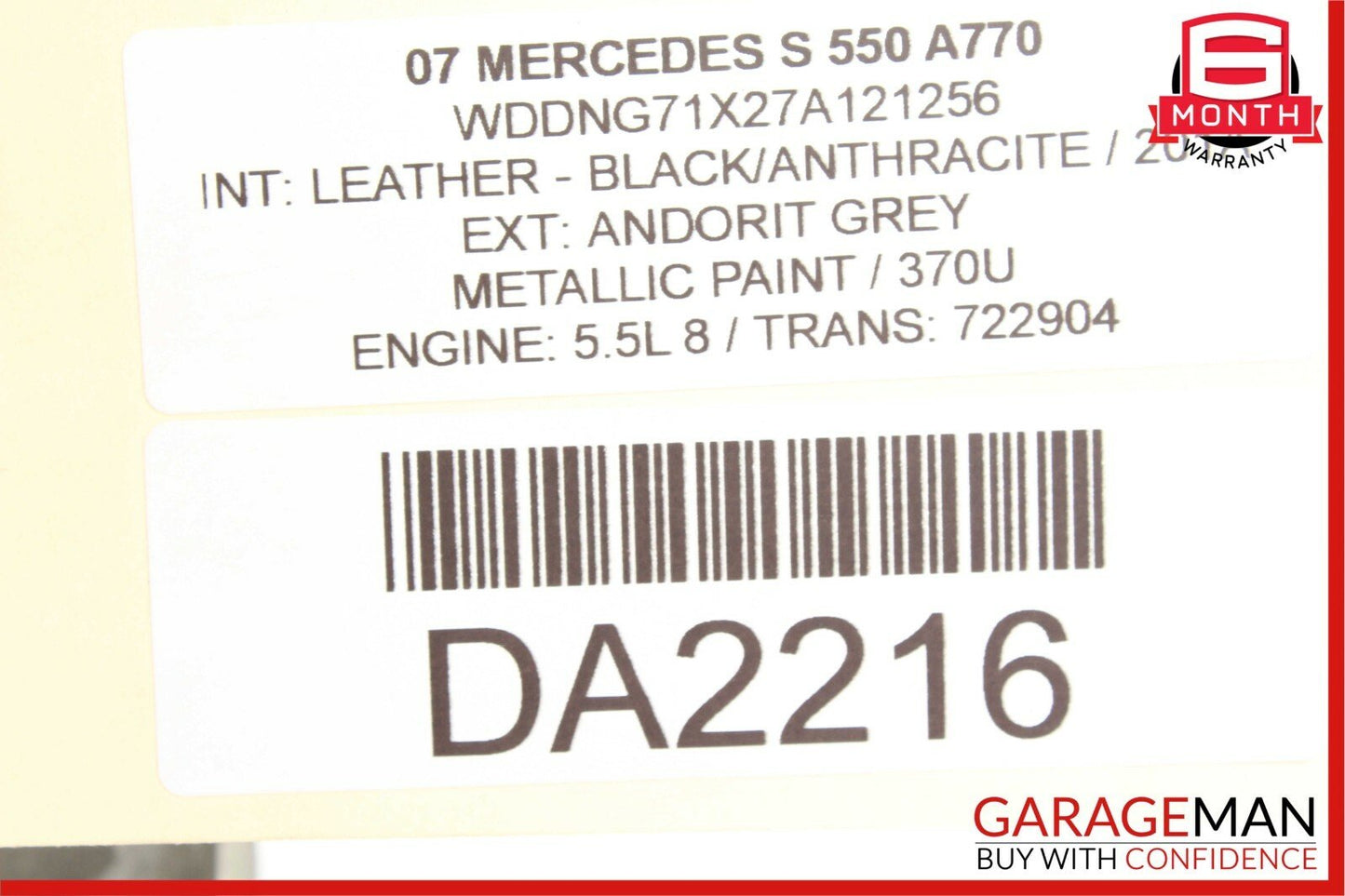 07-13 Mercedes W221 S350 S550 CL550 Airmatic Air Suspension Compressor Pump OEM
