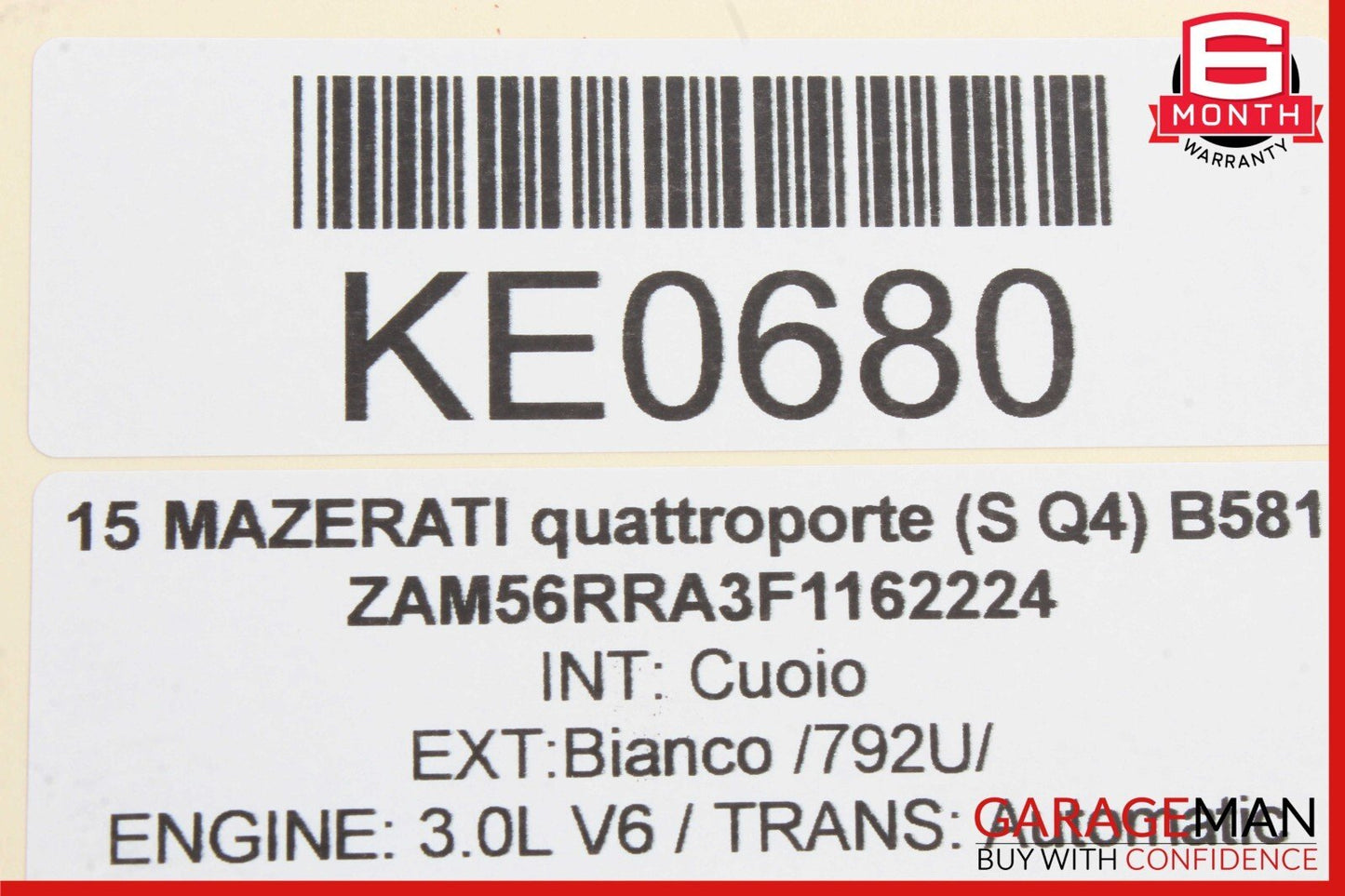 13-16 Maserati Quattroporte Rear Right Passenger Side Door Lock Latch Actuator