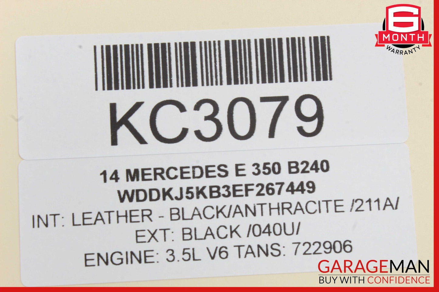 08-17 Mercedes W204 C300 Trunk Lid Latch Lock Actuator w/ Cylinder Mechanism OEM