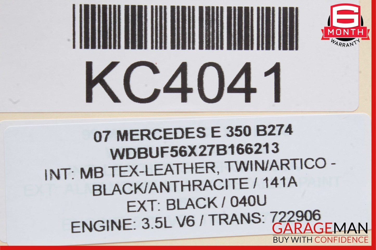 03-09 Mercedes W211 E320 E550 E350 Rear Left Side Window Regulator Motor Unit