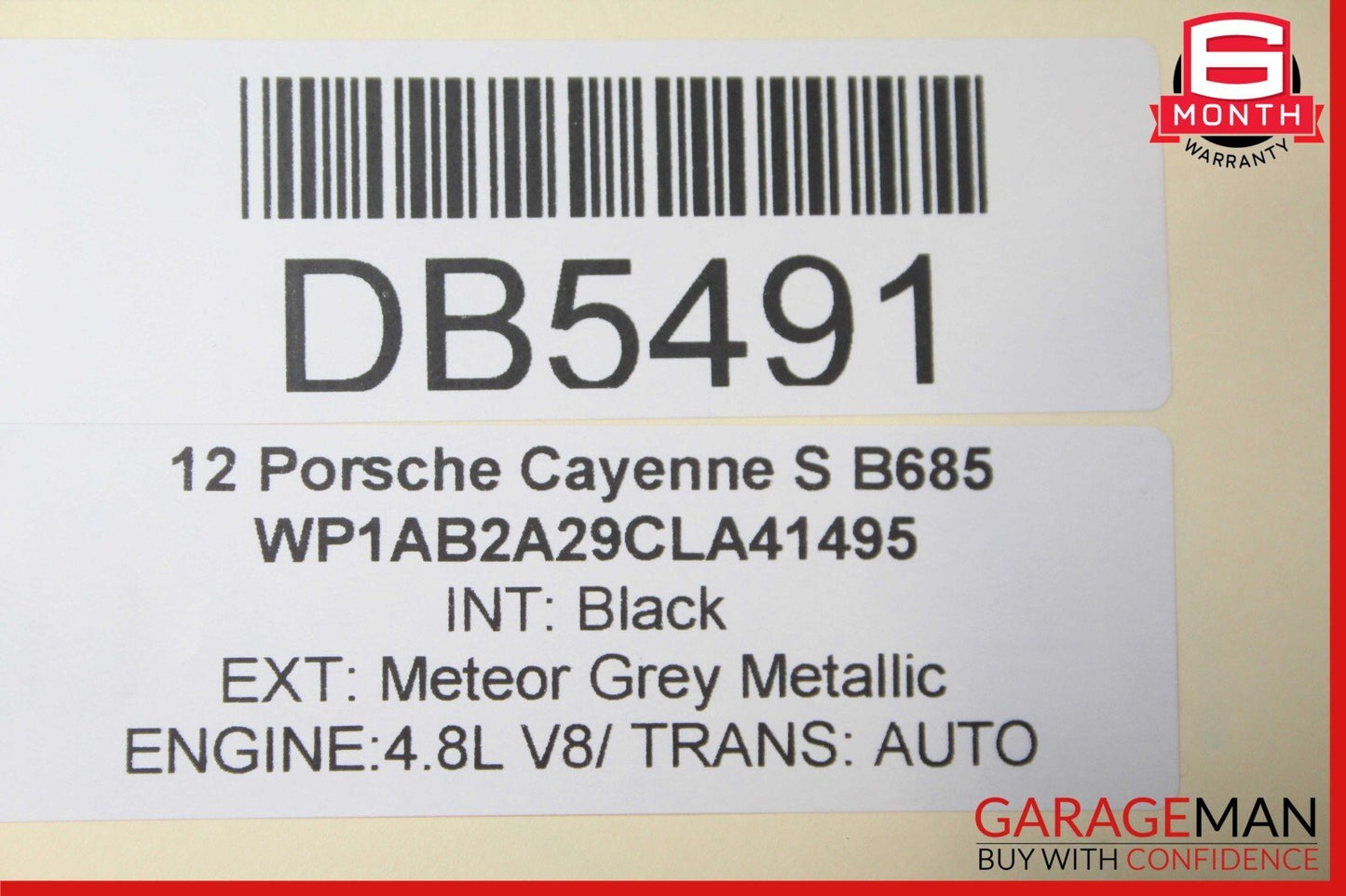 11-17 Porsche Cayenne 958 Rear Left Side Exterior Door Shell Panel Meteor Grey