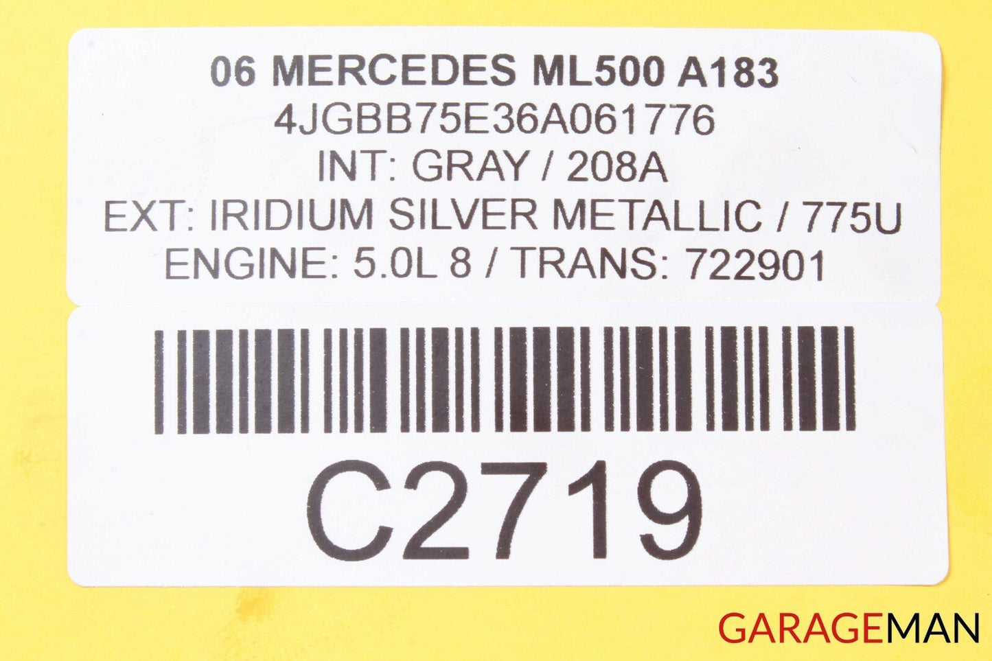 00-06 MERCEDES W164 ML500 S500 SL500 RIGHT PASSENGER SIDE CYLINDER HEAD OEM
