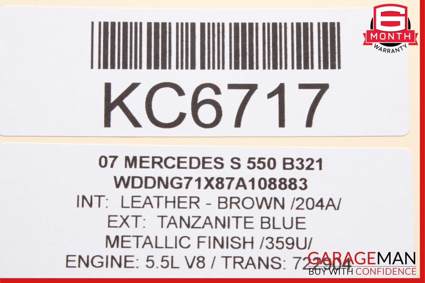 07-09 Mercedes W221 S550 S63 AMG Ash Tray Ashtray Lighter Compartment Trim Brown