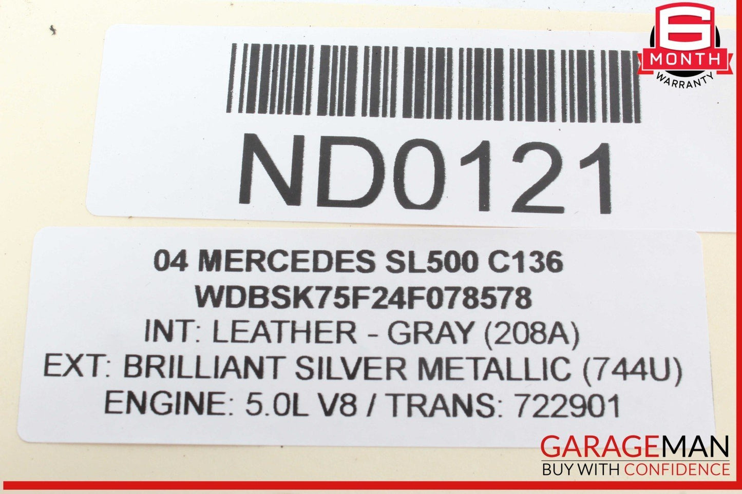 03-12 Mercedes R230 SL500 SL55 AMG SL550 Rear SAM Fuse Box Relay Module OEM
