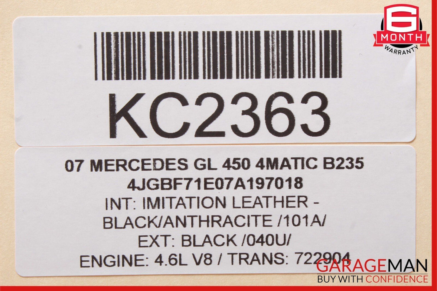06-12 Mercedes GL350 GL450 Front Right Door Audio Tweeter Speaker Anthracite