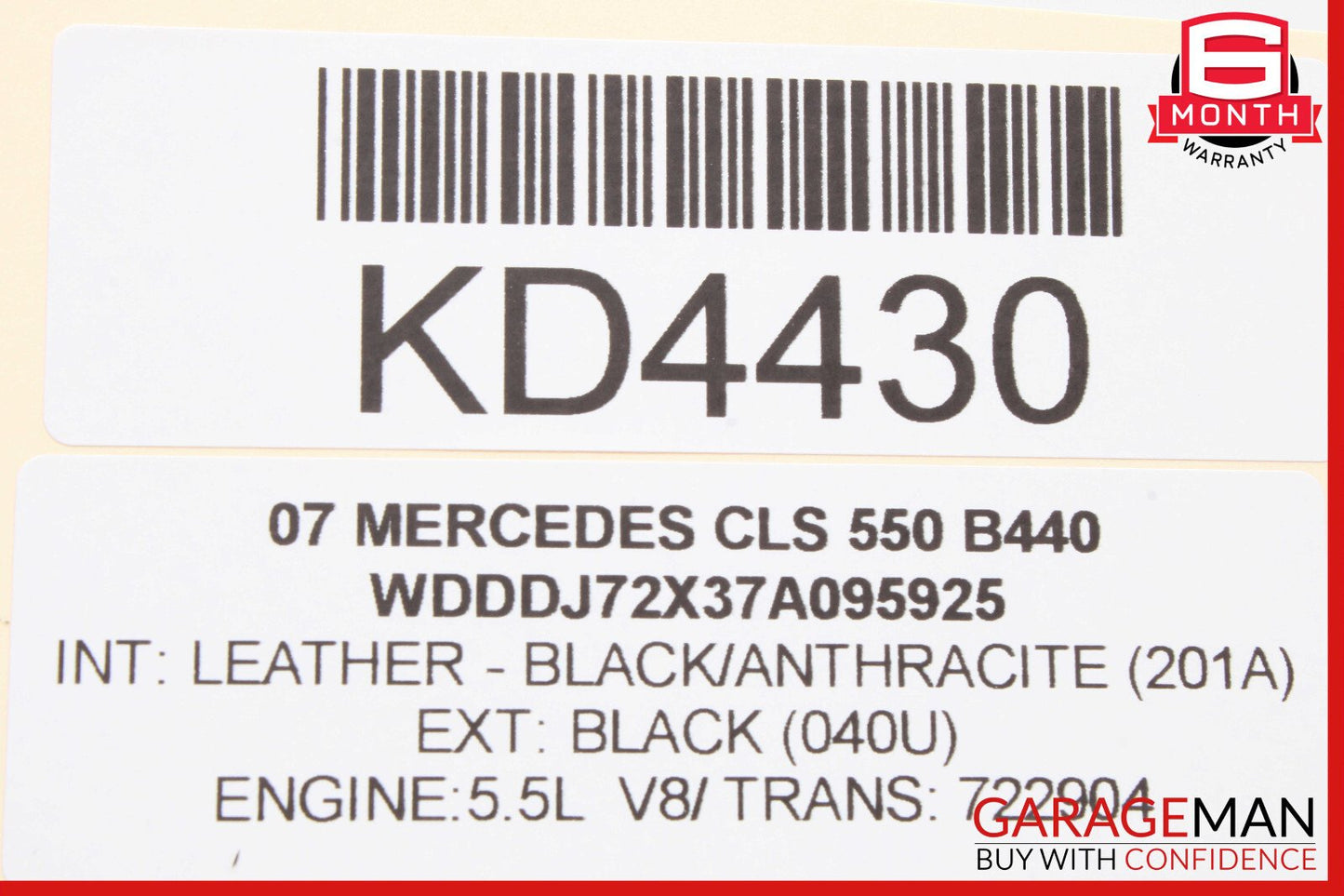 06-11 Mercedes W219 CLS550 CLS55 AMG Rear Seat AC A/C Control Air Vent OEM