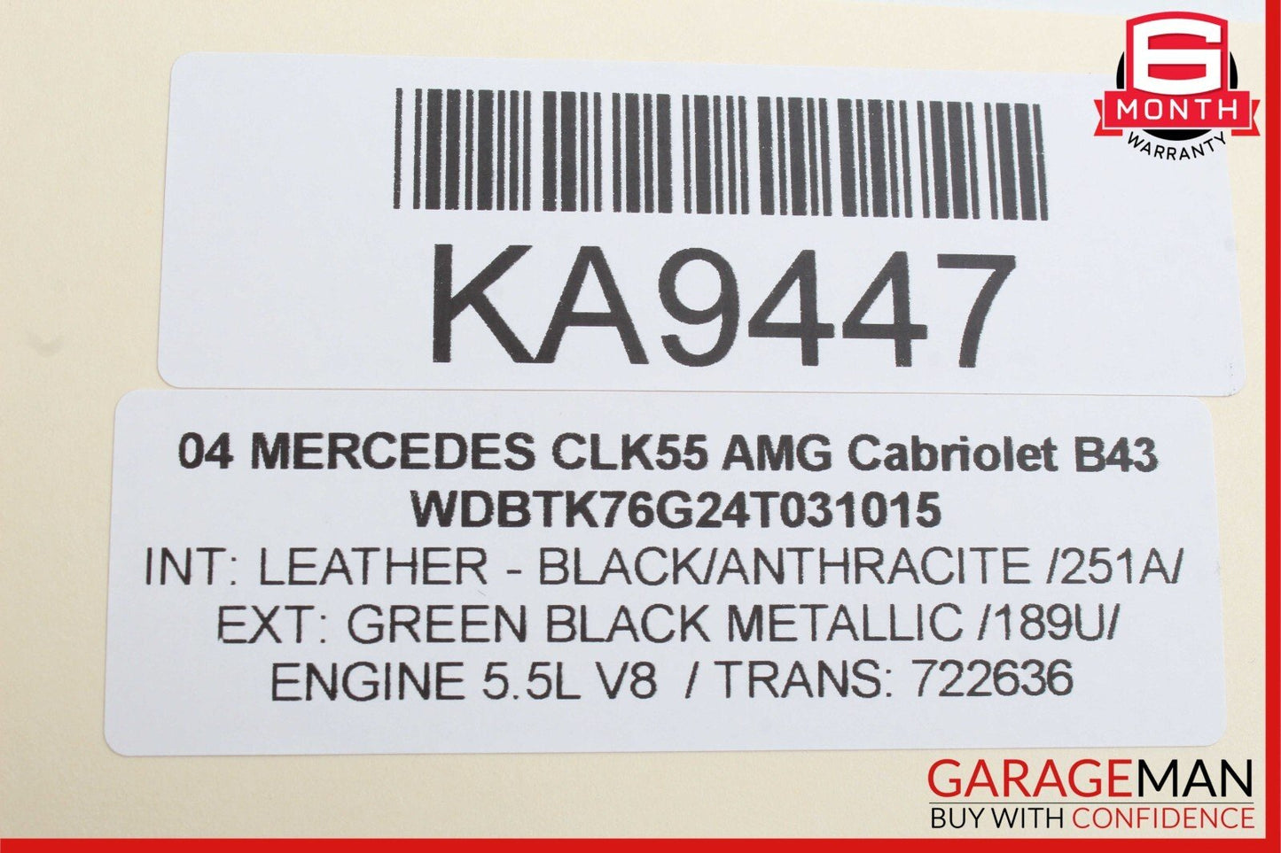 01-04 Mercedes W209 CLK500 C320 Dashboard Control Switch Panel 2038216979 OEM