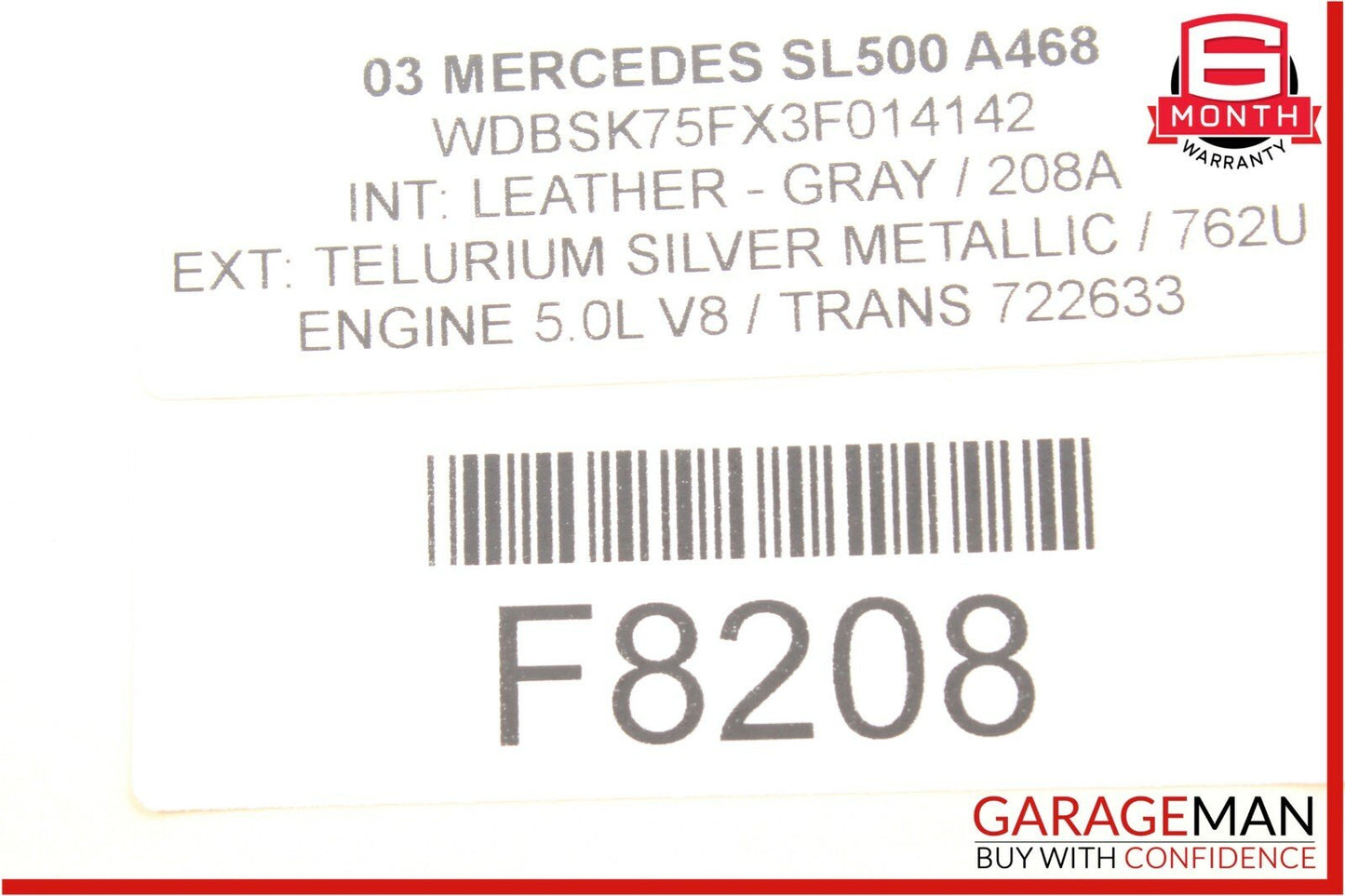 03-08 Mercedes R230 SL500 Rear Right Seat Belt Retractor Speaker Luggage Assy