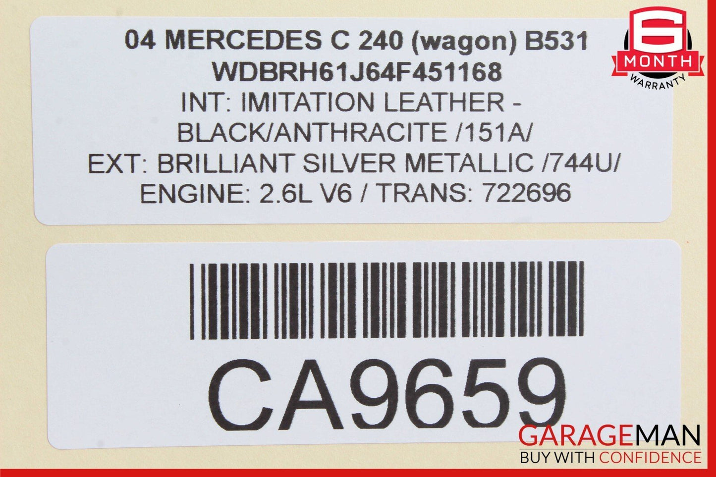01-07 Mercedes W203 C240 C230 Front Right Headlight Support Bracket OEM