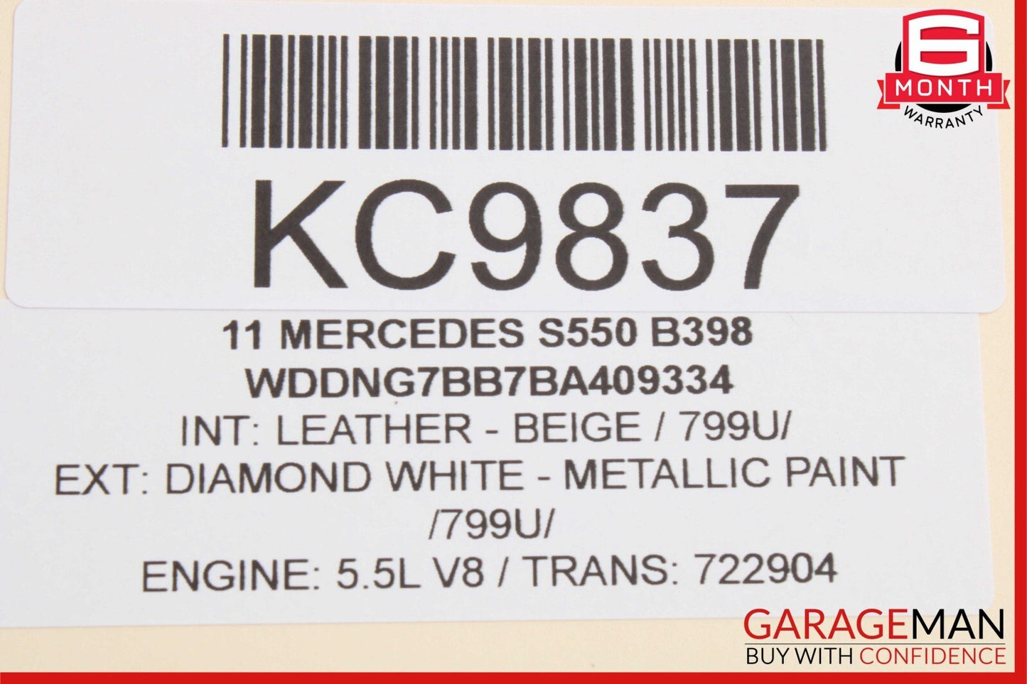 07-14 Mercedes W221 S550 Front Right Door Lock Latch Actuator Keyless Go OEM