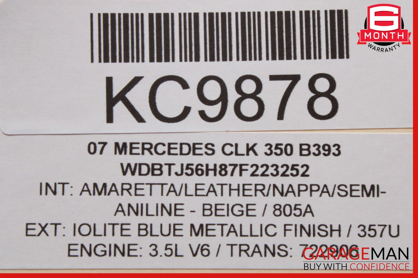 2012-2016 Mercedes-Benz CLK350 W209 Transmission Oil Cooler Radiator 0995001100 Genuine