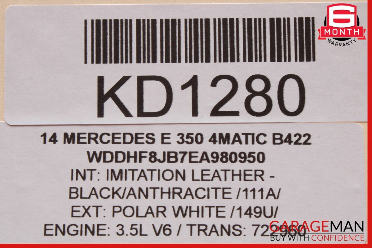 10-16 Mercedes W212 E350 4Matic Electric Power Steering Rack Gear Cap OEM
