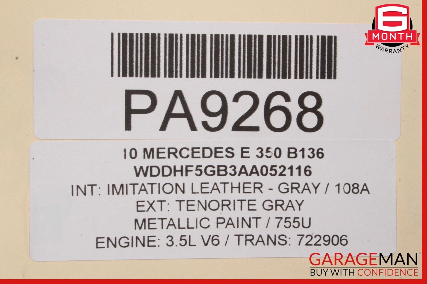 10-16 Mercedes C250 E350 SL400 Rear Diff Differential Axle Carrier 3.07 RWD