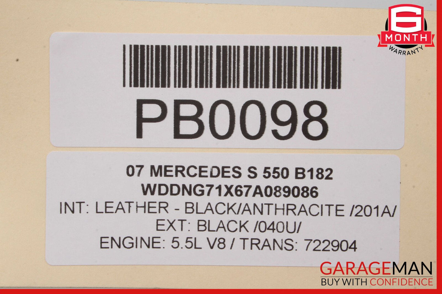 07-13 Mercedes W221 S550 S400 Center Middle Panoramic Roof Glass OEM