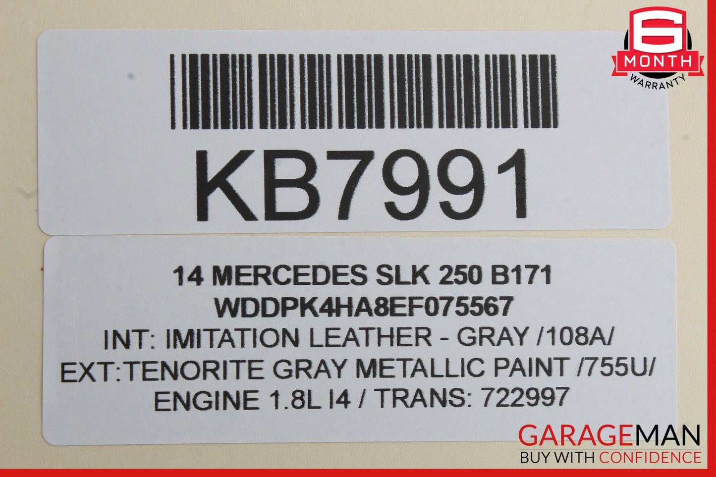 12-16 Mercedes R172 SLK250 SLK350 Front Left Door Lock Latch Actuator Keyless Go
