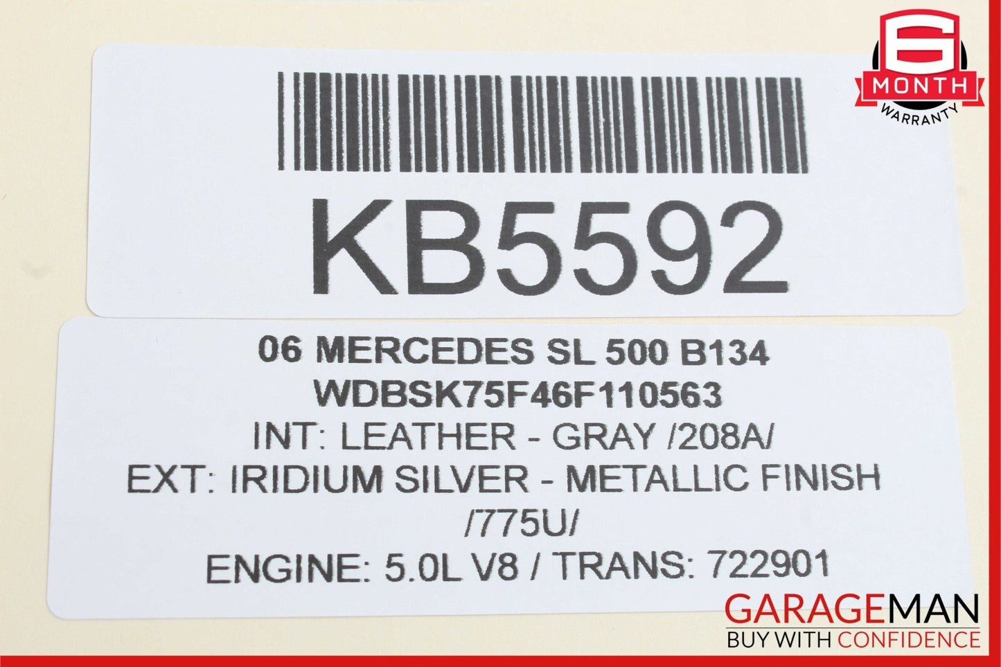 03-08 Mercedes R230 SL500 Rear Left Seat Belt Retractor Luggage Speaker Assembly
