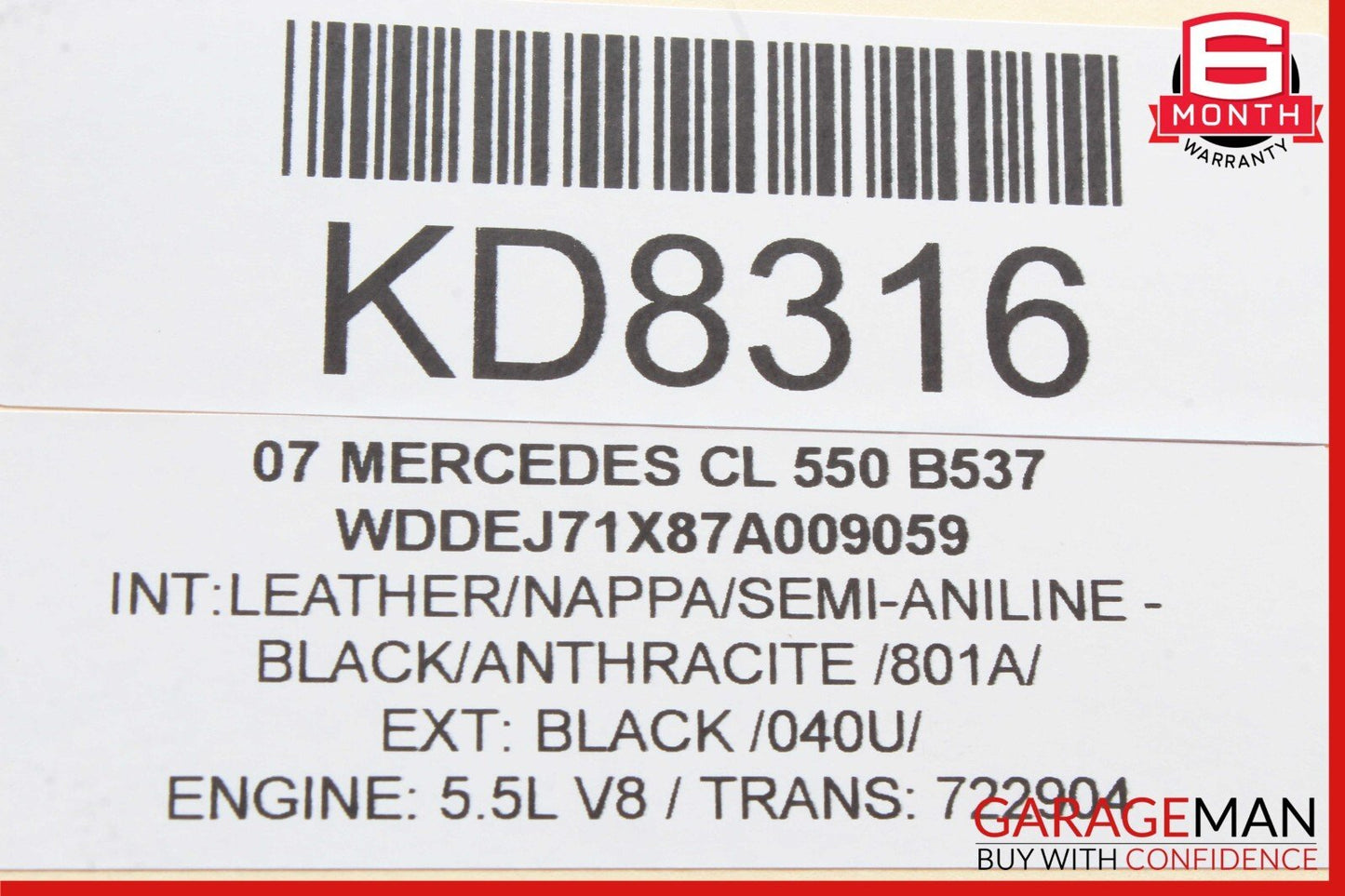 07-10 Mercedes W216 CL550 Front Left or Right Seat Contour Control Module OEM