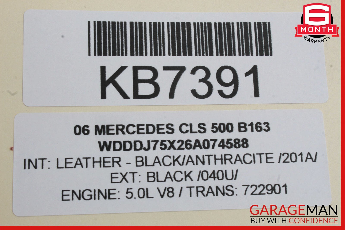 06-11 Mercedes W219 CLS500 Rear Left Driver Exterior Door Handle Keyless Go OEM